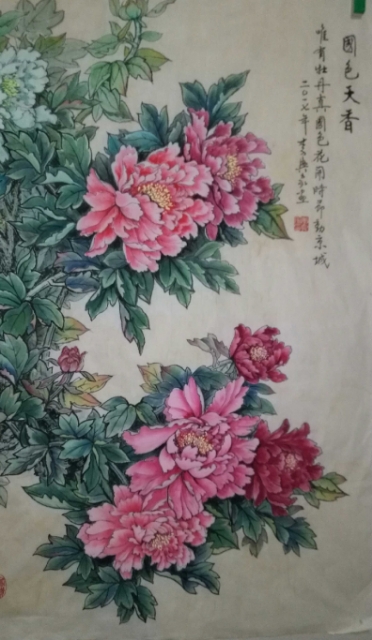 红牡丹·工笔